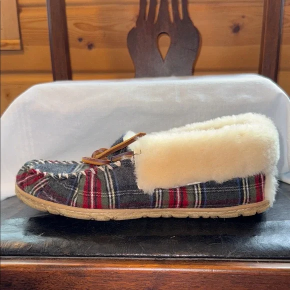 LLBean Women's Wicked Good Moccasins, Plaid - Picture 6 of 9